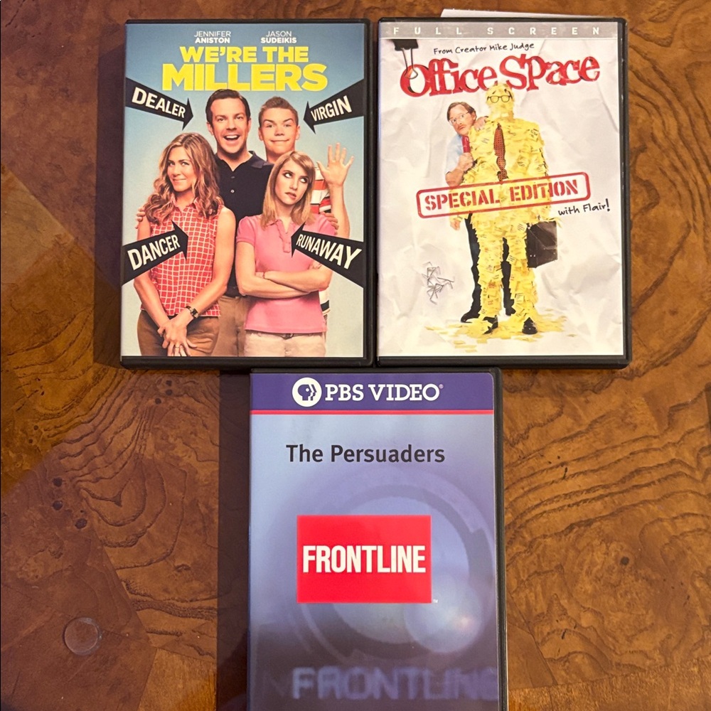 DVD Collection: We're the Millers, Office Space, The Persuaders